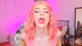 Pink haired teen swallows all - Feb 21, 2023 (Alyssa_Smit)