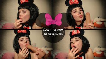 Minnie mouse: Want to cum in my mouth - Oct 28, 2019 (Lil cosplay slut)