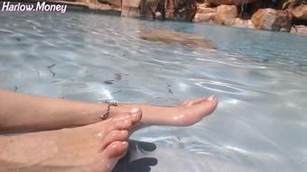 Barefoot Pool worship Part 2 (AllforLucky)