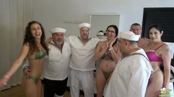 Cathouse Orgy with Marie Fox, Scarlett Page, & Anna Cummings (TadPoleXXXStudio)