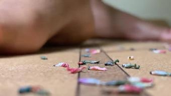 Giantess Yoga Feet Smashes Little People (Pink Foxx)