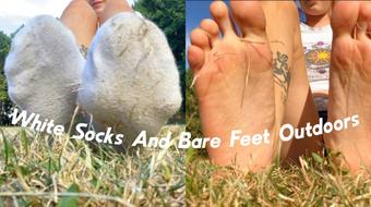 White Socks And Bare Feet Outdoors (mikisayshi)