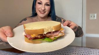 Eating Delicious Sandwich Topless Custom (Scarlet Ellie)