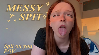 GINGER TEEN SPIT ON BODY AND YOU (OlashPeachy)