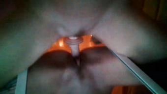 dildo suck and ride in mirror (pinkbaby24)