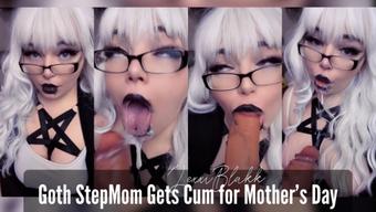 Goth Step-Mom Gets Cum for Mother's Day (Lexxiblakk)