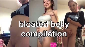 bloated belly compilation (pinkbaby24)