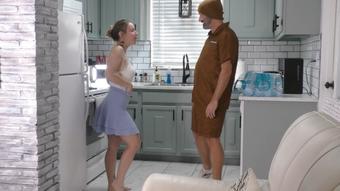 Housewife Misty Rein Gets All Wet From Package Delivery - March 29, 2024 (Island Boy Vids)