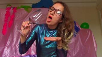 Gourmet Glass Cum Eating (Goddess Vanessa)