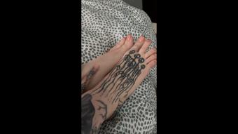 Feet Tease, Long ToeNails (Blazed Brat)