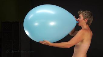 Liz Blow Pops a 30" Balloon (Custom Fetish)