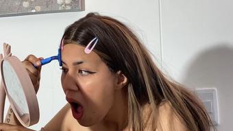 STANDARD VERSION eyebrow shaving - October 17, 2022 (Colombianbigass)