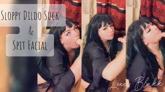 Sloppy Dildo Suck and Spit Facial (Lexxiblakk)