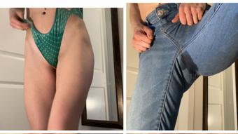 Jean Wetting and Piss Splashing - Apr 19, 2022 (JadenRayne)