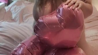 grinding on mylar balloons before popping them - February 24, 2024 (Nikki lynne)