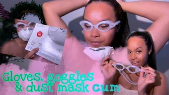 Latex Gloves, Swim Goggles and Dust Mask Cum (Sweetbabyvixxi)