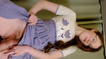 Cute Girl Wearing 1950s Dress Pees in Front of You (MadameBeatrix)