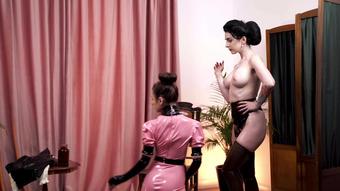 Latex Maid Puts Latex On Her Mistress (MissEllieMouse)