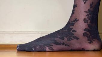 Flower Pattern Nylons Removal (Pink Foxx)