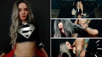 Supergirl cosplay - full video - Jan 8, 2022 (Lil cosplay slut)