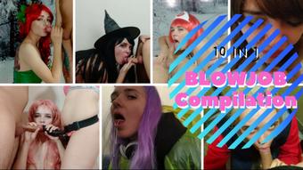 BLOWJOB AND CUMSHOT COMPILATION P.3 - May 18, 2021 (Lil cosplay slut)