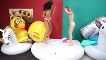 Josey and Amber Bounce and Deflate (Custom Fetish)