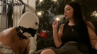 Mistress Glamorous will use this loser as her human ashtray - August 15, 2023 (fchdommes)