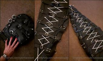 sabrinasslaves 06 11 2021 2267197842 My new leather sleep sack I am about to use down the dungeon. (sabrinasslaves)