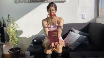 reading the bible with a gag ball - July 16, 2022 (Colombianbigass)