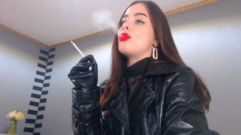 Mistress smoke with Leather Gloves - May 02, 2022 (MistressMilana)
