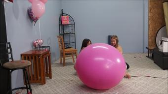 55-Inch Balloon Blow to Pop W/Slo Mo (Custom Fetish)
