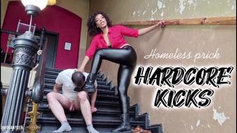 Hardcore Kicks For Homeless Prick | MahoganyQen (MahoganyQen)