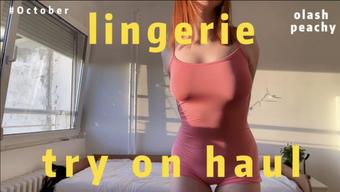 OCTOBER LINGERIE TRY ON HAUL (OlashPeachy)