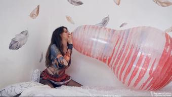 HyperInflation - Cosette Btp'S Clear Striped Roomtex Sa Balloon - 480P (HyperInflation)