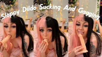 Sloppy Dildo Sucking And Gagging (mikisayshi)