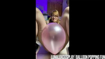 Balloon Blowing and Popping (LunaLuxCosplay)